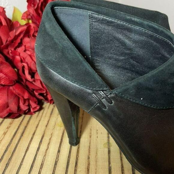 Coach Black Annika Leather Suede Ankle Booties 7.5 - Picture 3 of 7